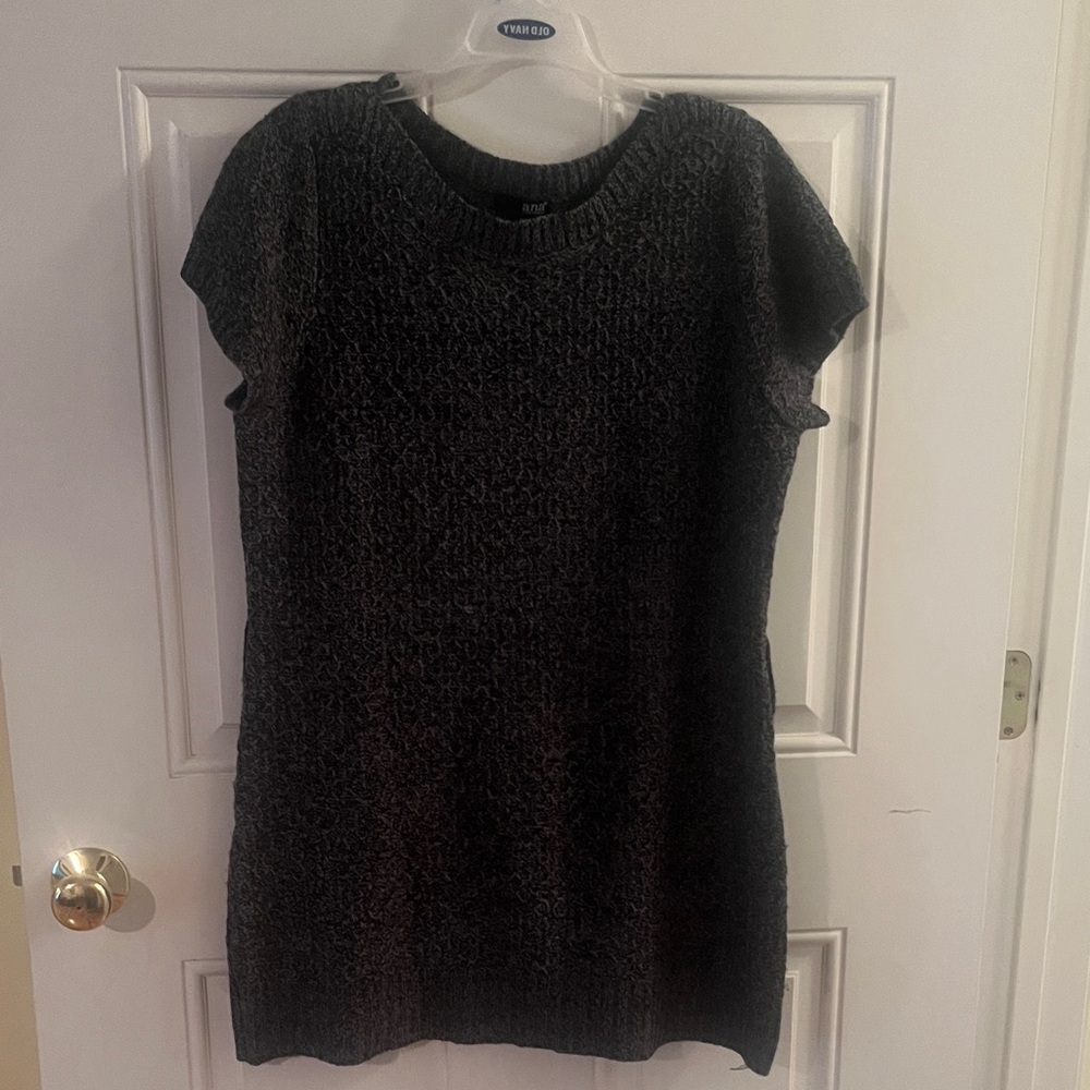 a.n.a Charcoal Knit Sweater Dress missing belt